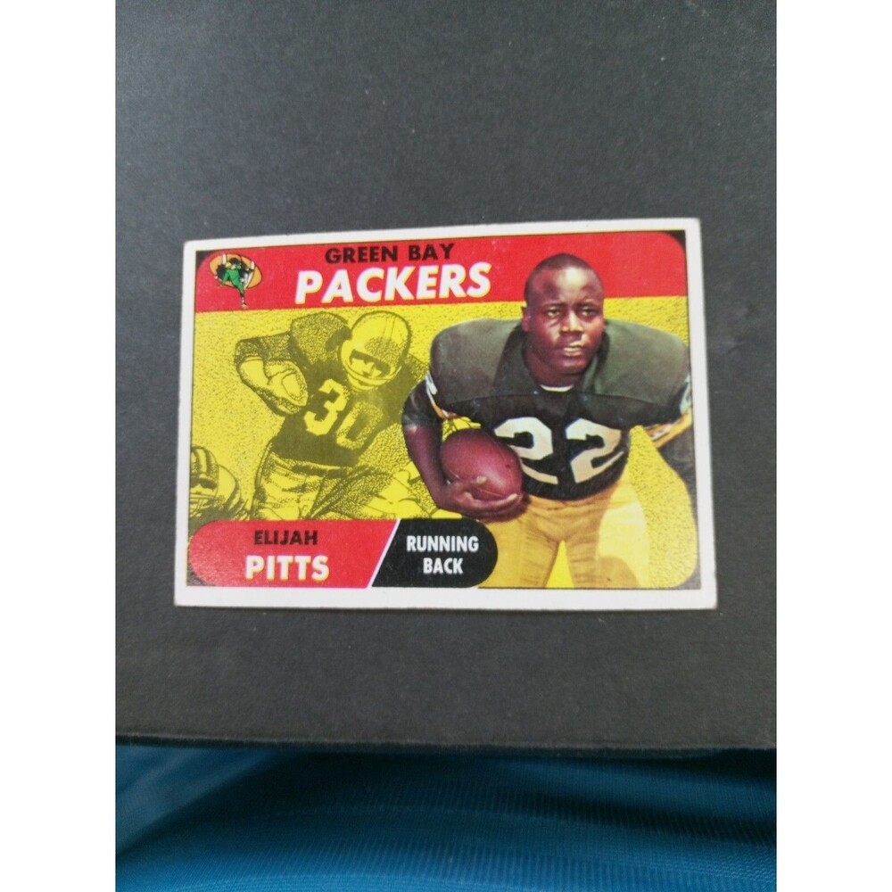 Vintage 1968 Topps - #79 Elijah Pitts NFL Green Bay Packers Card-EC